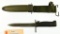 Lot #271 - Korean War Era US M5 Rifle Bayonet for M1 Garand Includes U.S. M8A1 scabbard. Scabba