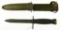 Lot #273 - U.S. M1 Carbine Bayonet with U.S. M8A1 Scabbard marked T.W.B. 6.875