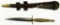 Lot #283 - Fairbairn Sykes Style British Goldwash Dagger 6.25