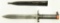 Lot #286 - Swedish Mdl 1986 Bayonet with Metal Scabbard. Crown C marked. Has the Conical Stud a