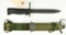 Lot #334 - U.S. Imperial M6 Bayonet with U.S. M8A1 Scabbard marked T.W.B. 6.625