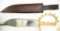 Lot #339 - M.R.L. Museum Replicas LTD Conyers GA Mfg 1985 D-Guard Brass Bowie Knife in Leather