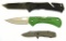 Lot #499 - Lot of (3) Knives to include:  (1) SOG Trident Tanto, (1) John Deere Pocket Knife w/