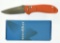 Lot #581 - Benchmade 551H2O Griptilian knife. Blue Class in Box. Features:  textured molded ora