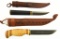 Lot #694 - Two fixed Blades Knives Kellam Tundra Leuku item # KT23EB & Tapio Wirkkala. Model: 