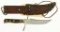 Lot #703 - Puma White Hunter Stag German Made Hunting Knife with Leather Sheath, Blade length: 