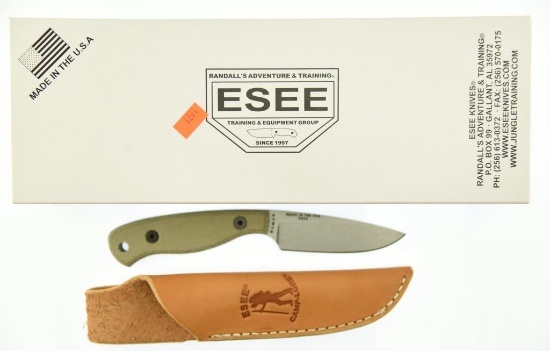Lot #21 - ESEE  Camp-Lore knife in box JG3 -Overall Length: 7.625", Blade Length:  3.50", Blade