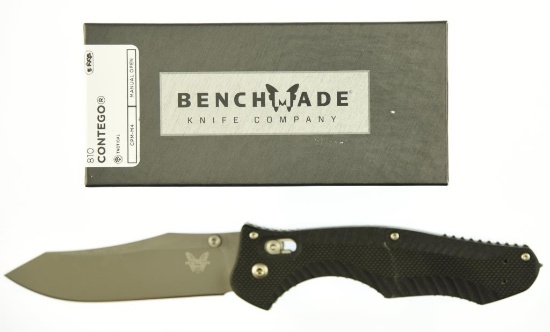 Lot #23 - Benchmade 810 Contego Knife in Box - Specifications:  Designer:  Osborne | Mechanism: