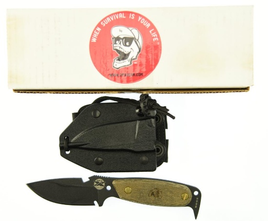 Lot #50 - Lion Steel DPx Gear HEST Original Knife. In box Features:  Black textured powder coat