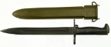Lot #102 - Union Fork & Hoe M1942 production M1 Garand Bayonet with U.S Bomb marked Scabbard.