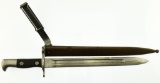 Lot #111 - US M1892 Knife bayonet with Scabbard and Belt Attachment U.S. M1898 Krag Jorgensen R