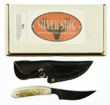 Lot #119 - Silver Stag Slab Series Smith Slab Knife in Box (SS4.0) - An excellent skinning knif