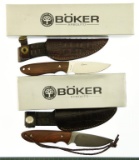 Lot #126 - (2) Boker Pine Creek Wood Knife in Box - Type: Fixed Blade, Designer:  Jerry Lairson
