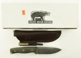 Lot #208 - White River Bushcraft Custom Knife in Box Specifications:  Blade Length:  4.5” , Ove