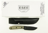 Lot #229 - ESEE 4HM Knife in Box - Overall length:  8.88 inches, Blade length:  4.38 inches, Cu
