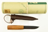 Lot #239 - Helle 96 Viking knife in Tube. Name:  Viking, Weight:  116 g, Blade material:  Tripl