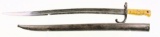 Lot #245 - German Mdl 1869 Chassepot Sword Bayonet with Scabbard. Issued to 81st Handstrum Infa