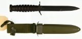 Lot #280 - U.S. M4 Bayonet w/Leather Handle with Beckwith Manuf. Co. M8 Scabbard.