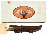 Lot #290 - Silver Stag D2 Slab Series Corky Cutter Knife in Box (CC2.75) Type of Steel:  D2 Too