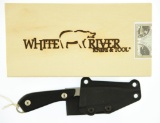 Lot #296 - White River M1 Backpacker Pro Knife In Box Specifications:  Blade Length:  3” , Over
