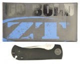 Lot #307 - Zero Tolerance Les George 0909 Flipper Folding Knife in Box. Blade Length:  3.8