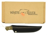 Lot #321 - White River Small Game Knife In Box Specifications:  Blade Length:  2.62”, Overall L