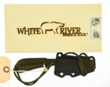 Lot #328 - White River M1 Backpacker - Ionbond Coated Knife In Box Blade Length:  3” , Overall