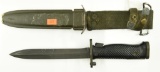 Lot #338 - U.S M5A1 Bayonet for M1 Garand by Mil Par Co. in U.S. M8A1 Scabbard by B.M.CO. (Tip