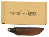 Lot #383 - White River Tom Mack Cape Knife In Box Specifications:  Blade Length:  2.5”,  Overal