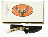 Lot #384 - Silver Stag Slab Shires Caper Knife in Box- SHS2-75 Blade L= 2.75 inches. Overall L=