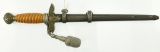 Lot #396 - German Nazi Luftwaffe Dagger with Scabbard. . Blade Marked 