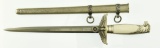 Lot #41 - WWII German Nazi Diplomatic Dagger with Scabbard F.W. Holler Berlin. Probable reprodu