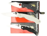 Lot #439 - Lot of (3) Spyderco Knives to include:  C144GP, C36GPGY, C135GP