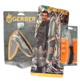 Lot #467 - Lot of (3) Gerber Knives to include:  Myth Folder, Bear Grylls Compact, E-Z Out Jr.