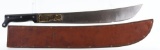 Lot #490 - 1942 Legitimus Collins & Co. Made in U.S.A No .127 Machete with label on Blade. Incl