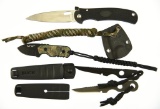 Lot #500 - Lot of (5) Knives to include:  (2) Buck 860, (1) Realtree Neck Knife, (1) A. G. Russ