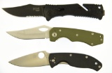 Lot #517 - Lot of (3) Knives to include:  (1) SOG Trident Tanto, (1) Spyderco Tenacious, (1) Un