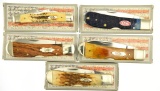 Lot #551 - Lot of (5) Case Knives to include:  #03576 Congress, #07065 Tribal lock, #26256 Trib