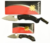 Lot #563 - Lot of (2) Spyderco Knives to include:  C135GP Perrin, C28ZFPGR2 Dragonfly 2,