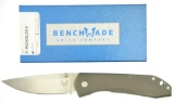 Lot #577 - Benchmade 761 Ti Monolock Knife. Blue Class in Box. Features a titanium handle and p