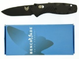 Lot #586 - Benchmade 585BK Mini Barrage Knife. Blue Class in Box. Designer:  Osborne Mechanism: