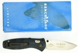 Lot #588 - Benchmade 585-1001  Mini Barrage Knife Limited Edition 25/50 Willey Knives. Blue Cla