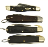 Lot #605 - Lot of (4) Knives to include:  (3) Camillus folding knife, (1) Case XX Folding knife