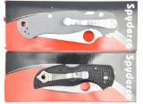 Lot #608 - Lot of (2) Spyderco Knives to include: C41PBK5, C81GPGY2