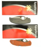 Lot #612 - Lot of (2) Spyderco Knives to include: C123TIP, C11FPBORE