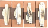 Lot #650 - Lot of (4) W.R. Case & Sons Vintage XX Stag Knives to include:  #52964 Congress, #52