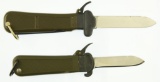 Lot #668 - Lot of (2)  German Military Gravity Knives to include (1) Bundeswehr and (1) Eickhor