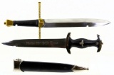  Lot #728 - 15” hand dagger with brass hand guard and butt
