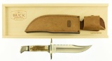 Lot #737 - Limited Edition Buck 640XL Knife in Wooden Box Specs:  Clip point, 440C steel with c