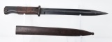  Lot #771 - WWII 15” Bayonet SN# 1501 with scabbard